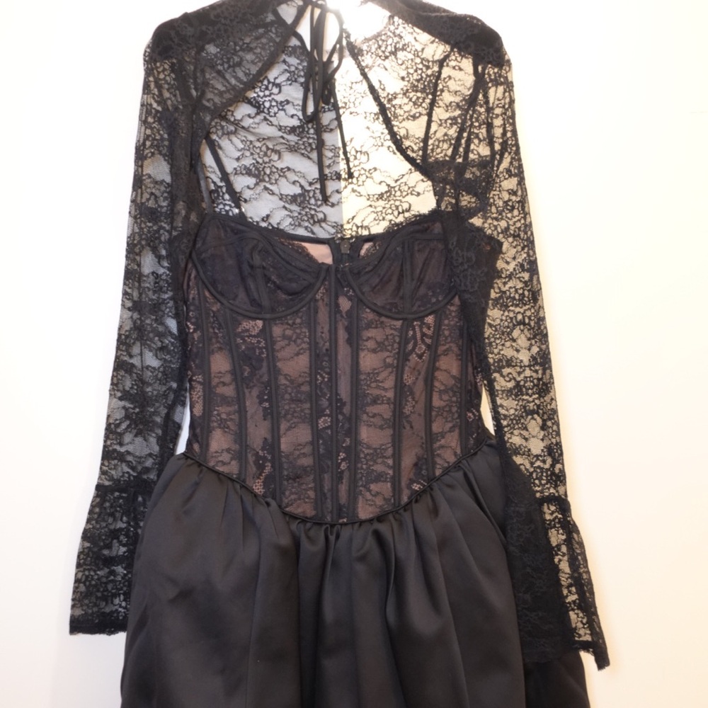 House of CB Black Lace Mini Dress